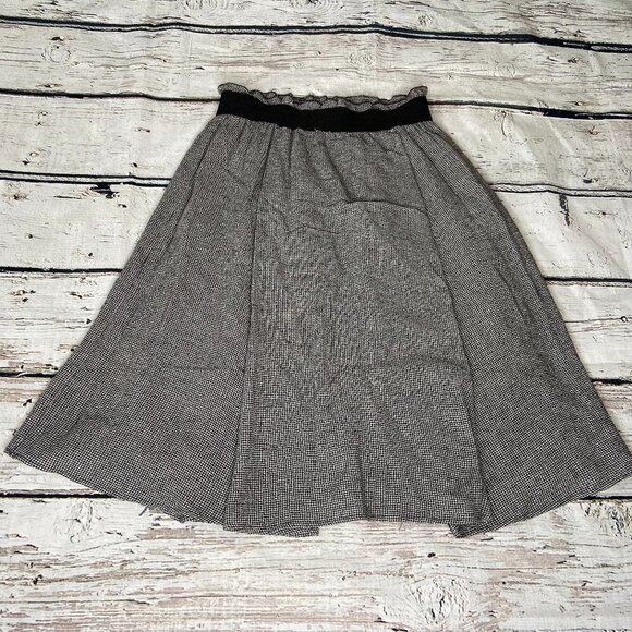 Zara Front Pleated Gingham Skirt Size M - Picture 1 of 9